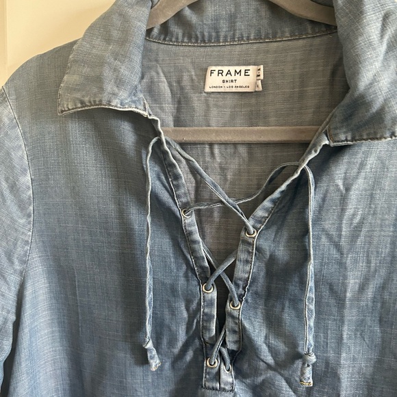 Frame Denim Blue Blouse - Picture 3 of 7
